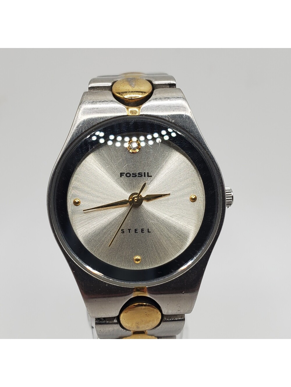Fossil Steel Watch Women 25mm New Battery Two-Tone Armstrong PR5153
